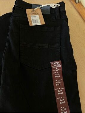 Cody James Men's Black Slim Bootcut Jeans